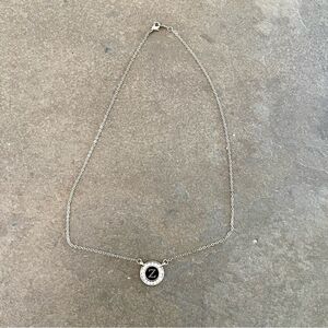 Costume Necklace with  Z Surrounded by Diamonds
